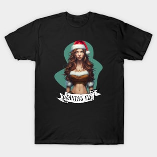 Santa's Elf - Cartoon - Christmas Funny T-Shirt